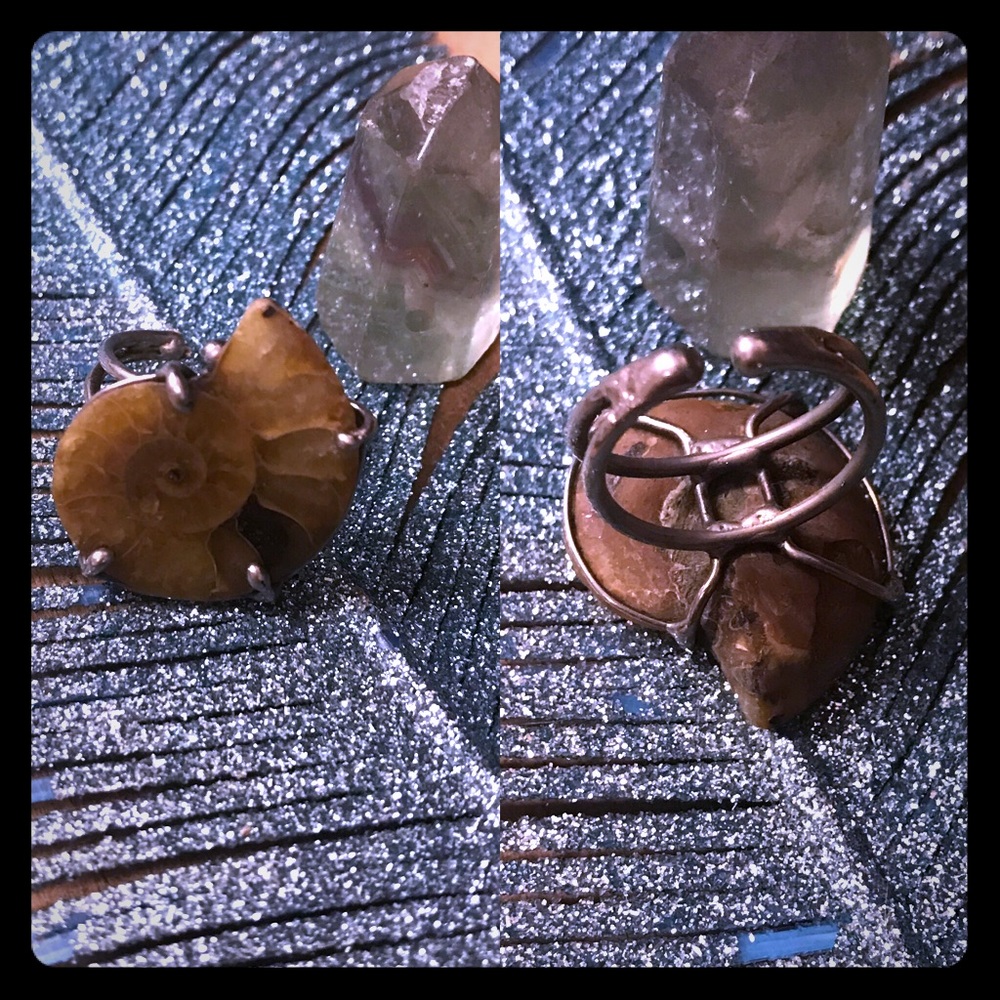 Ammonite Sterling Silver Ring